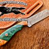 Black Smith Made Of Damascus Steel Full Tang Blade Bull Cutter knife…