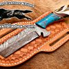 Black Smith Made Of Damascus Steel Full Tang Blade Bull Cutter Knife…