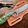 Black Smith Made Of Damascus Steel Full Tang Blade Pistol Cutter Knife…