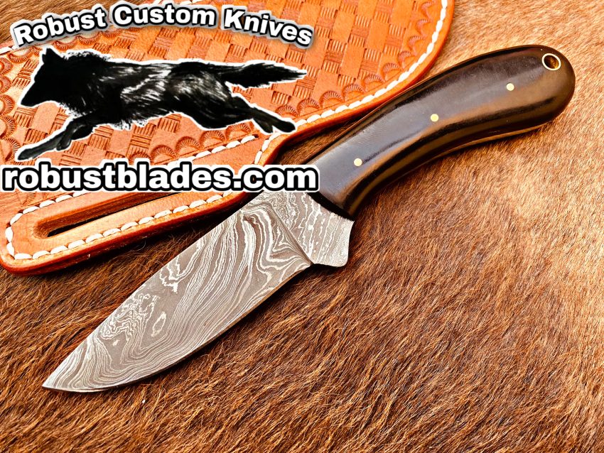 Black Smith Made Of Cowboy And Skinner Knife With Damascus Steel…