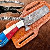 Black Smith Made Of Damascus Steel Full Tang Blade Bull Cutter Knife…