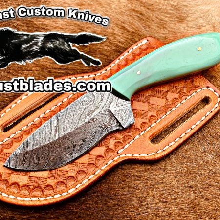 Black Smith Made Of Cowboy Skinner Knife With Damascus Steel…