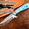 Black Smith Made Of Cowboy And Skinner Knife With Damascus Steel…