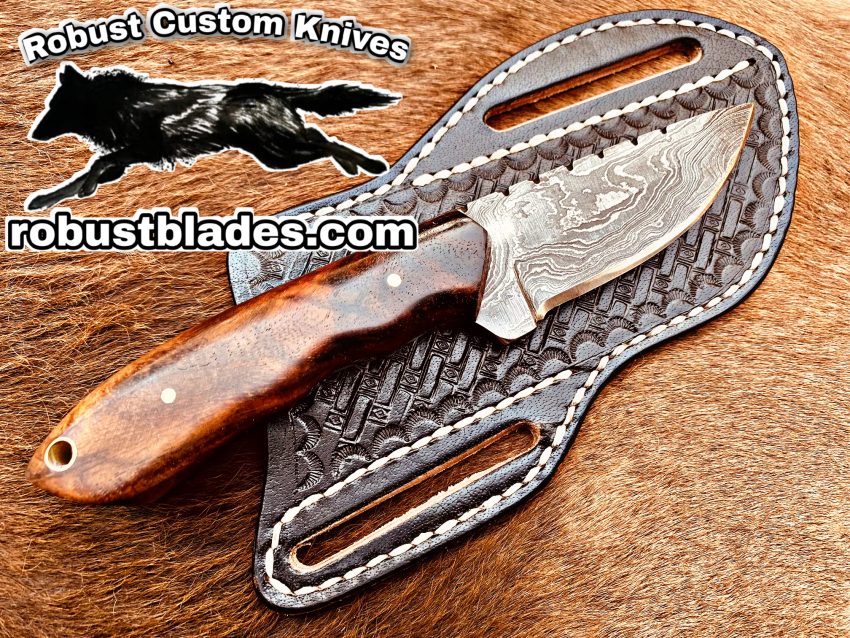 Black Smith Made Of Cowboy And Skinner Knife With Damascus Steel…