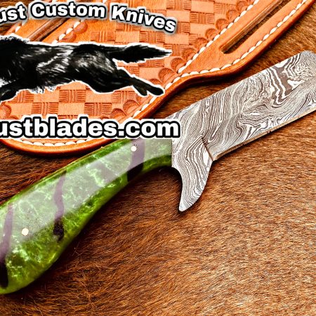 Black Smith Made Of Damascus Steel Full Tang Blade Bull Cutter Knife…