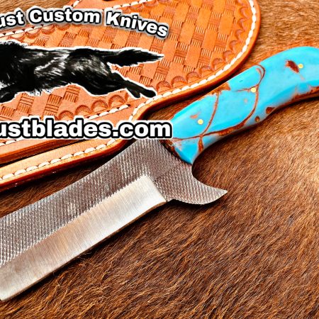 Black Smith Made Of 1095 With File Stamp Steel Full Tang Blade Bull Cutter Knife…