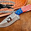 Black Smith Made Of Cowboy And Skinner Knife With Damascus Steel…