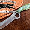 Black Smith Made Of Damascus Steel Full Tang Blade Pistol Cutter Knife…