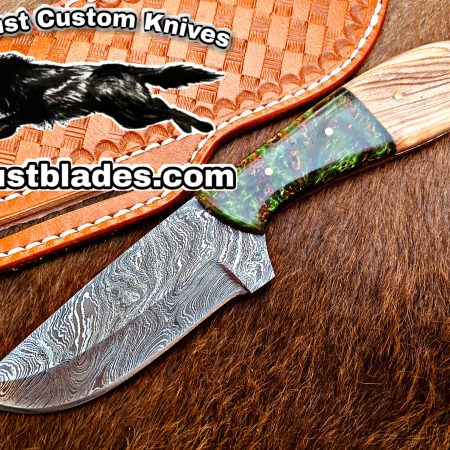 Black Smith Made Of Cowboy And Skinner Knife With Damascus Steel…
