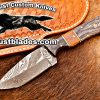 Black Smith Made Of Cowboy And Skinner Knife With Damascus Steel…