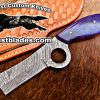 Black Smith Made Of Damascus Steel Full Tang Blade Pistol Cutter Knife…