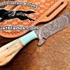 Black Smith Made Of Damascus Steel Full Tang Steel Full Tang Blade Bull Cutter Knife…