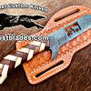 Black Smith Made Of Damascus Steel Full Tang Blade Bull Cutter Knife…