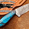 Black Smith Made Of Cowboy And Skinner Knife With Damascus Steel…