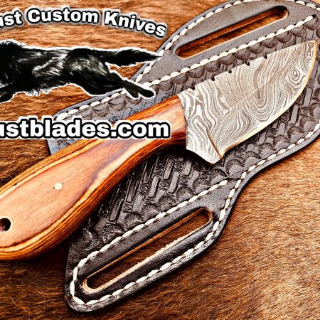 Black Smith Made Of Cowboy And Skinner Knife With Damascus Steel…