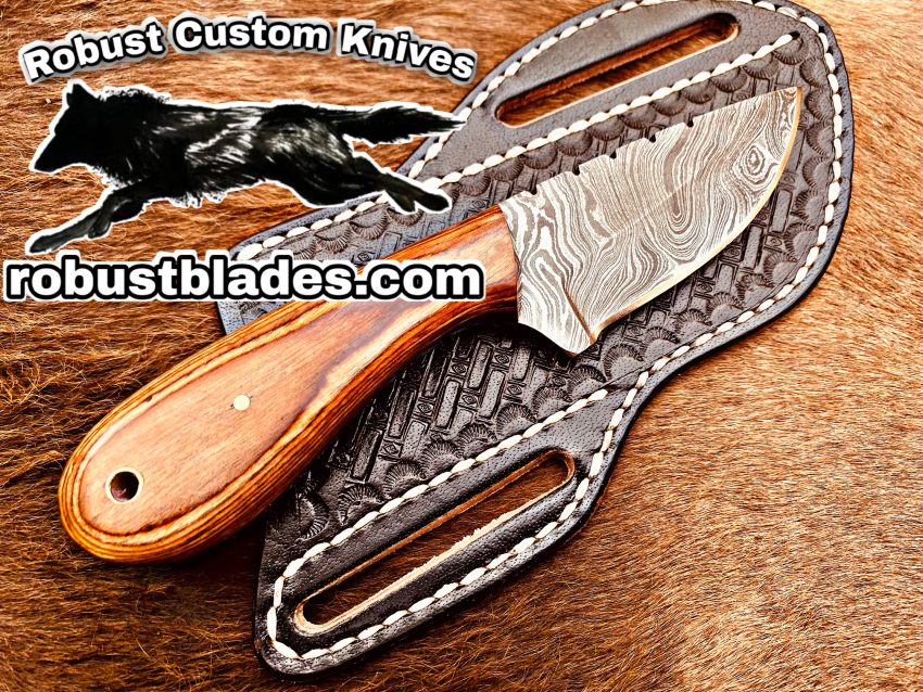 Black Smith Made Of Cowboy And Skinner Knife With Damascus Steel…