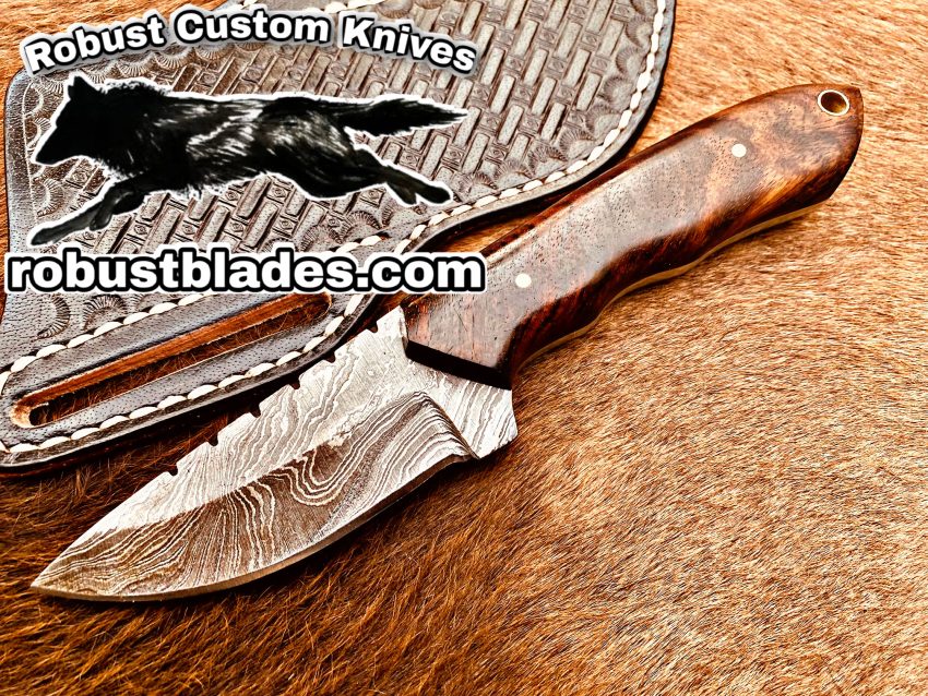 Black Smith Made Of Cowboy And Skinner Knife With Damascus Steel…