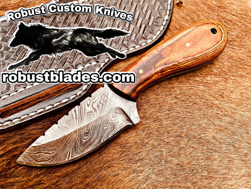 Black Smith Made Of Cowboy And Skinner Knife With Damascus Steel…