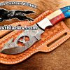 Black Smith Made Of Cowboy And Skinner Knife With Damascus Steel…