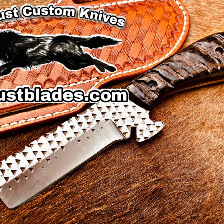 Black Smith Made Of Horse Rasp Stainless Steel Full Tang Blade Bull Cutter knife…