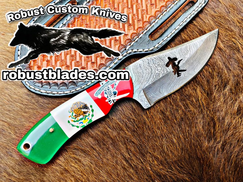 Custom Handmade Knives Black Smith Made Of Damascus Steel Full Tang Blade Bull Cutter Knife…