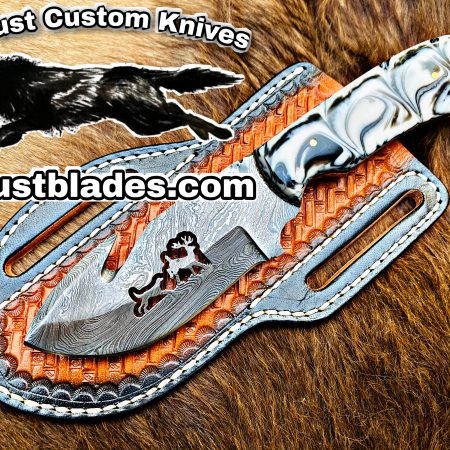 Custom Handmade knives Black Smith Made Of Damascus Steel Fixed Blade Bull Cutter knife...