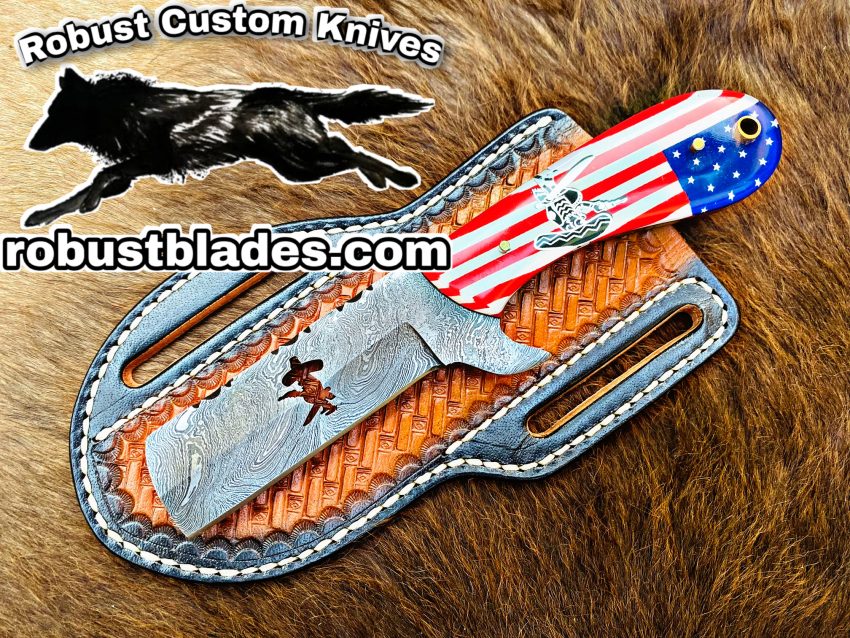 Custom Handmade Knives Black Smith Made Of Damascus Steel Full Tang Blade Bull Cutter Knives…