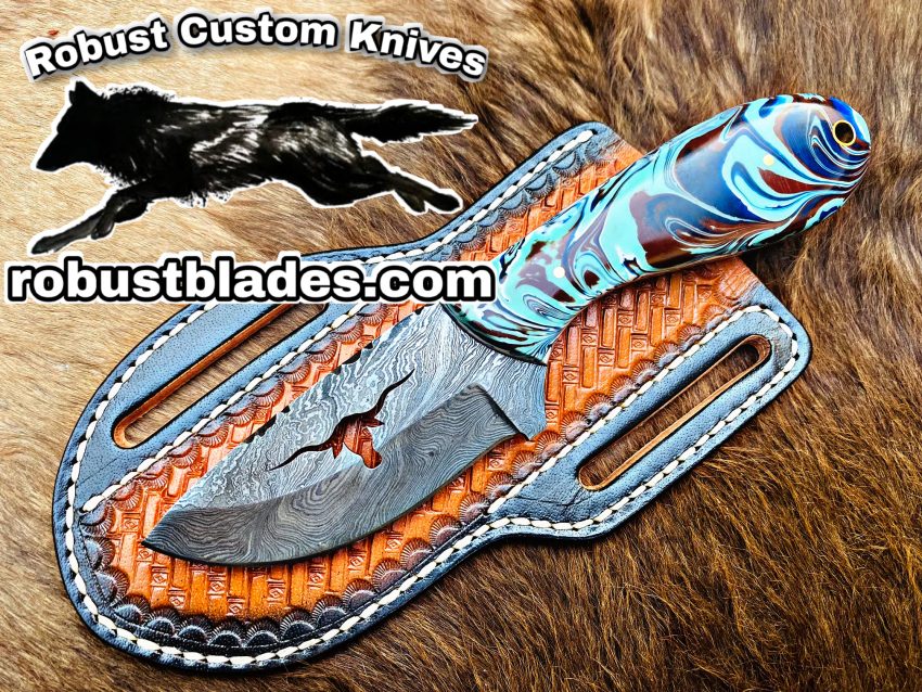 Custom Handmade Knives Black Smith Made Of Damascus Steel Full Tang Blade Bull Cutter Knife…