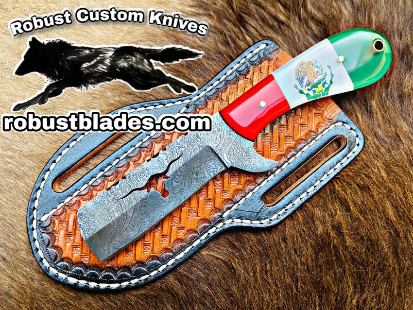 Custom Handmade Knives Black Smith Made Of Damascus Steel Full Tang Blade Bull Cutter Knife…