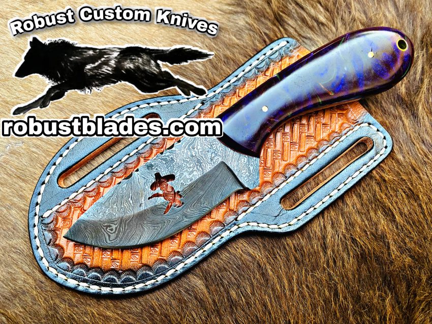 Custom Handmade Knives Black Smith Made Of Damascus Steel Full Tang Blade Bull Cutter Knife…