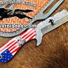 Custom Handmade Knives Black Smith Made Of Damascus Steel Full Tang Blade Bull Cutter Knives…