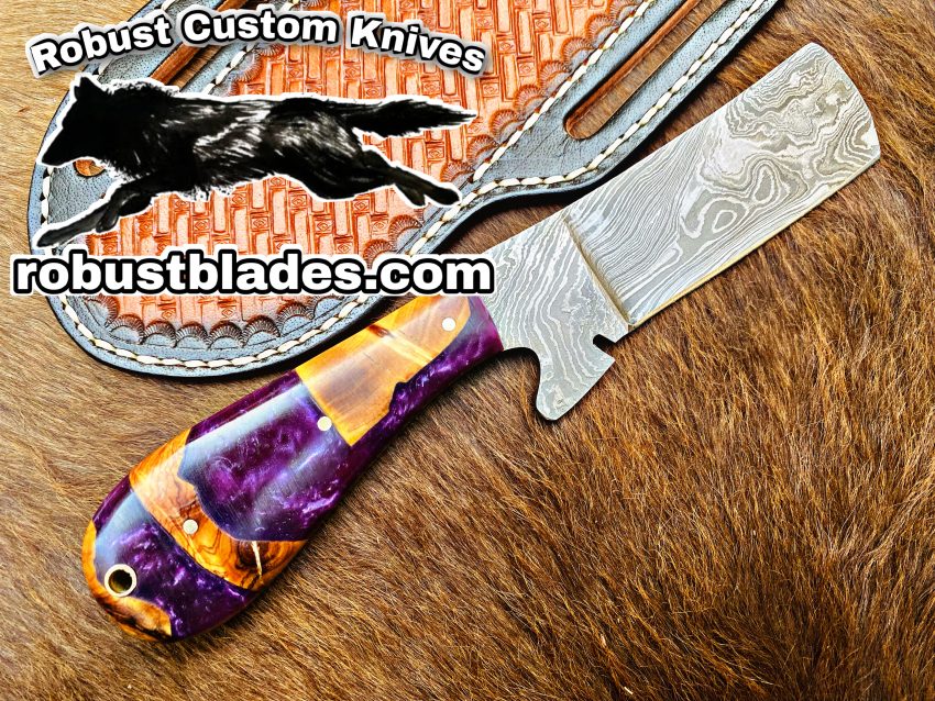 Custom Handmade Knives Black Smith Made Of Damascus Steel Full Tang Blade Bull Cutter Knife…