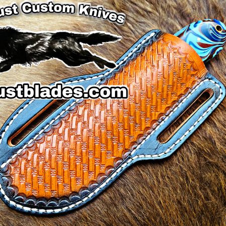 Custom Handmade Knives Black Smith Made Of Damascus Steel Full Tang Blade Bull Cutter Knife…