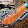 Custom Handmade Knives Black Smith Made Of Damascus Steel Full Tang Blade Bull Cutter Knife…