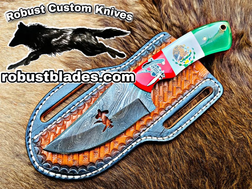 Custom Handmade Knives Black Smith Made Of Damascus Steel Full Tang Blade Bull Cutter Knife…