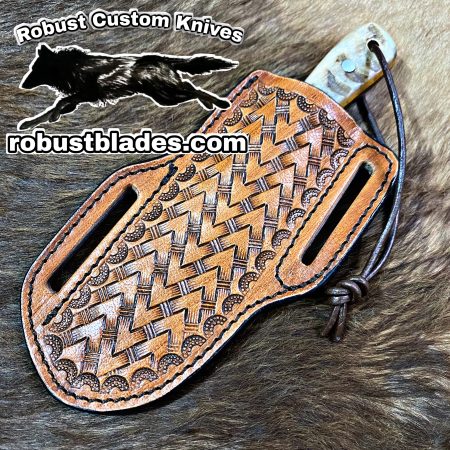 Black Smith Made Of Damascus Steel Full Tang Blade Bull Cutter Knife…