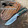 Black Smith Made Of Cowboy And Skinner Knife With Damascus Steel…