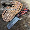 Black Smith Made Of Damascus Steel Full Tang Blade Bull Cutter Knife…