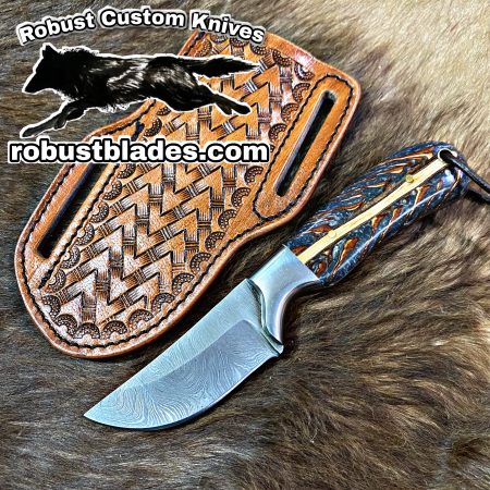 Black Smith Made Of Cowboy And Skinner Knife With Damascus Steel…