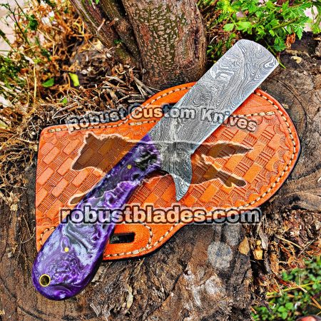 Custom Handmade knives Black Smith Made Of Damascus Steel Fixed Blade Bull Cutter knife...