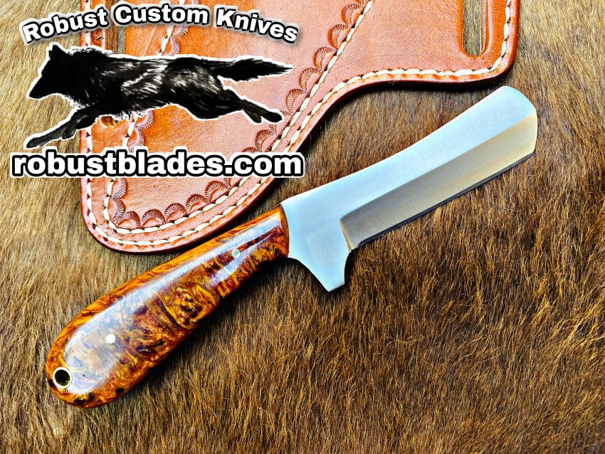 Black Smith Made Of D2 Steel Tang Blade Bull Cutter Knife…