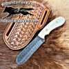 Black Smith Made Damascus Steel Full Tang Blade Bull Cutter Knife…