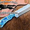 Black Smith Made Of D2 Steel Full Tang Blade Bull Cutter Knife…