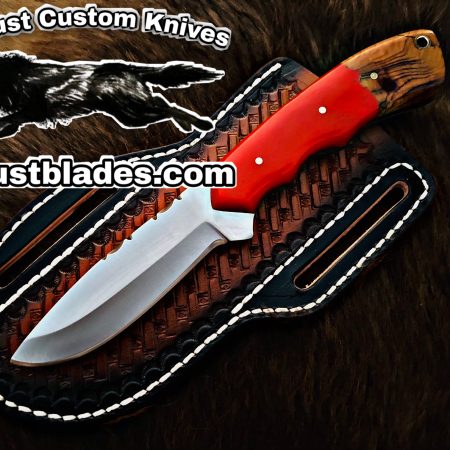 Black Smith Made Of Cowboy And Skinner Knife With Damascus Steel…