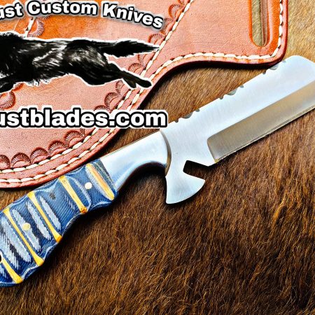 Black Smith Made Of D2 Steel Full Tang Blade Bull Cutter Knife…