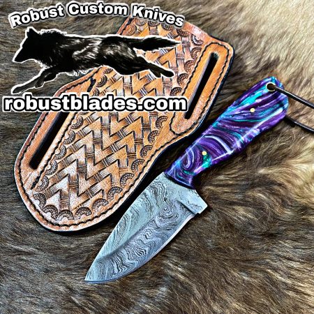 Black Smith Made Of Damascus Steel Full Tang Blade Bull Cutter Knife…