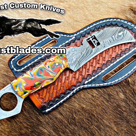 Black Smith Made Of Hawksbill Lineman Knife With Damascus Steel…