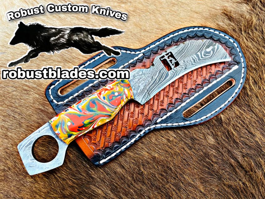 Black Smith Made Of Hawksbill Lineman Knife With Damascus Steel…