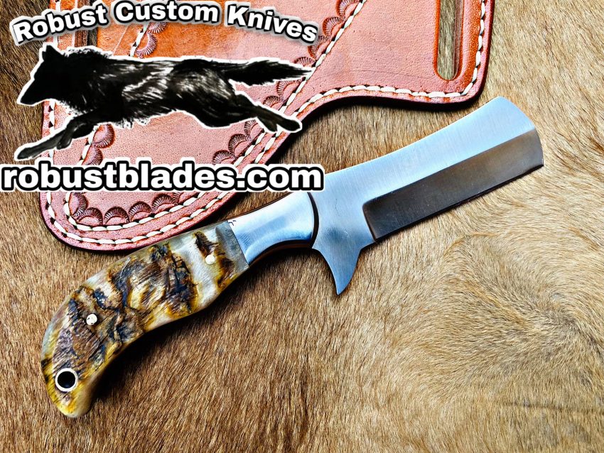 Black Smith Made Of D2 Steel Full Tang Blade Bull Cutter Knife…