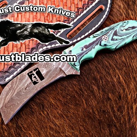 Black Smith Made Of Hawksbill Lineman Knife With Damascus Steel…